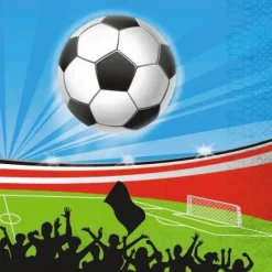 Outlet Serviettes Foot X12Pcs Theme Deco Football