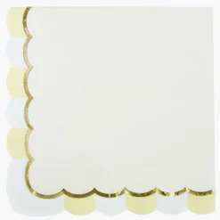 Outlet Serviettes 33X33 Cm Jaune Pastel X 16 Pi Ces Theme Deco Pastel