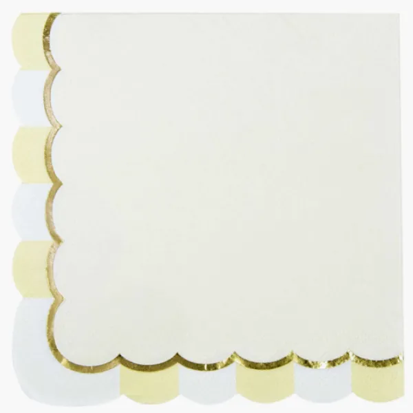 Outlet Serviettes 33X33 Cm Jaune Pastel X 16 Pi Ces Theme Deco Pastel