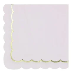 Online Serviettes 33X33 Cm Rose Pastel Et Or X 16 Pi Ces Theme Deco Pastel