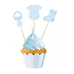 Outlet Set De 3 Cake Toppers Baby Boy Theme D Co Baby Shower