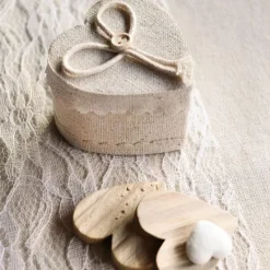 Badaboum Set De 4 Contenants Dragees Coeur En Lin