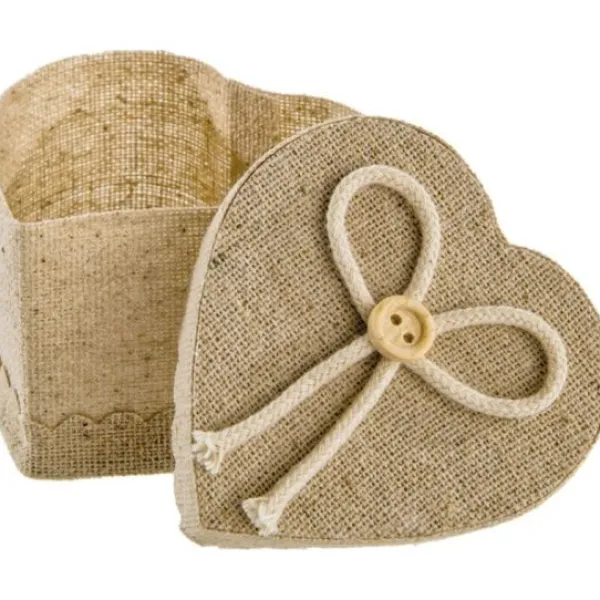 Badaboum Set De 4 Contenants Dragees Coeur En Lin