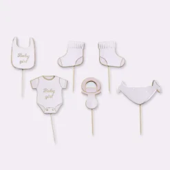 Online Set De 6 D Coration G Teaux Baby Girl Theme D Co Baby Shower