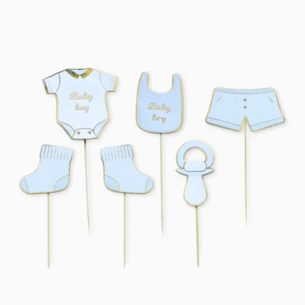 Online Set De 6 D Coration G Teaux Baby Boy Theme D Co Baby Shower
