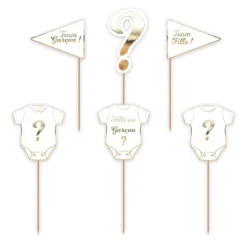 Clearance Set De 6 D Coration G Teaux Gender Reveal Theme Gender Reveal