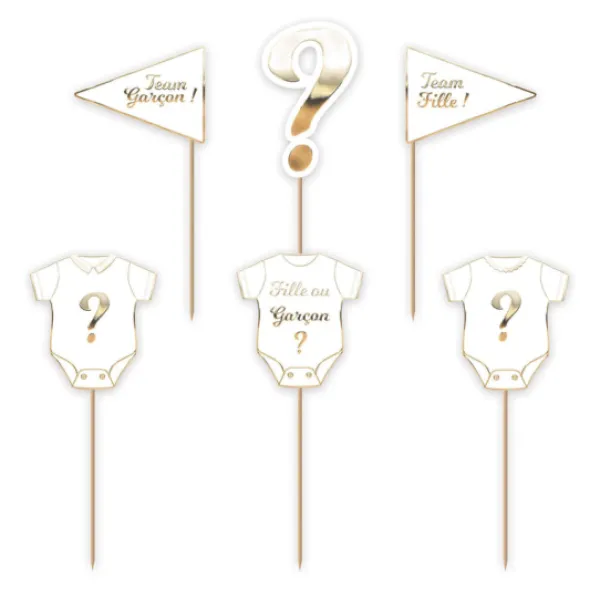 Clearance Set De 6 D Coration G Teaux Gender Reveal Theme Gender Reveal