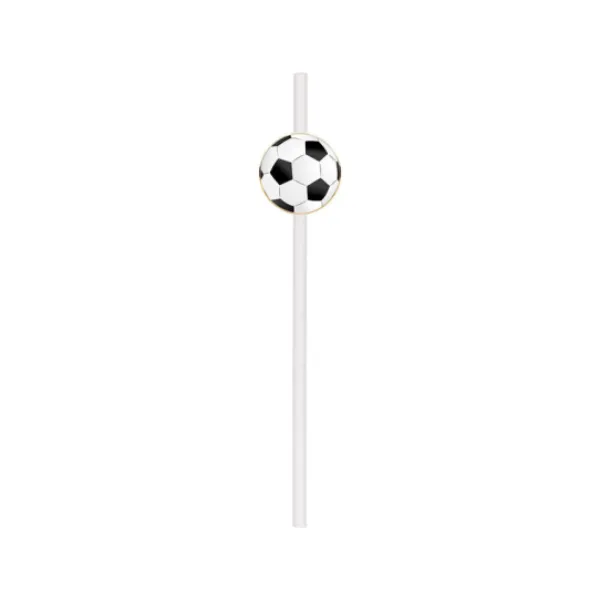 Sale Set De 10 Pailles Foot Theme Deco Football