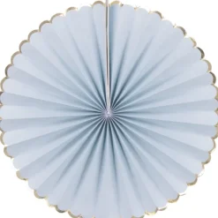 Online Set De 3 Ventails Bleu Pastel Et Or Theme Deco Pastel