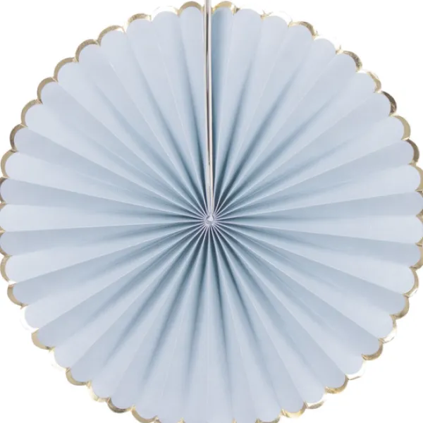 Online Set De 3 Ventails Bleu Pastel Et Or Theme Deco Pastel