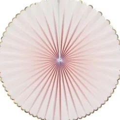 New Set De 3 Ventails Rose Pastel Et Or Theme Deco Pastel