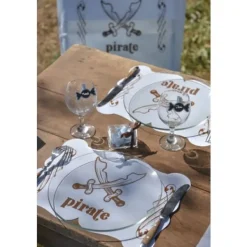 Clearance Set De Table Bapt Me Pirate X 6 Pi Ces Theme Bapteme