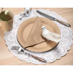 Set De Table Mariage Dentelle Blanc X 10 Pi Ces Theme Cinema