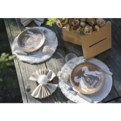 Clearance Set De Table Mariage Fourrure Noir X 4 Pi Ces Theme Cinema