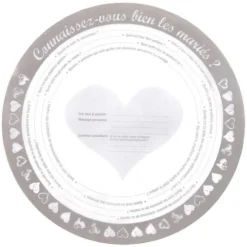 Badaboum Set De Table Original Question D'Amour Sur Les Mari S X 10 Pi Ces