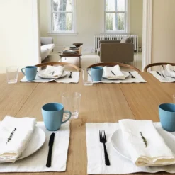 Badaboum Set De Table Rectangle Lin Blanc X 10 Pi Ces