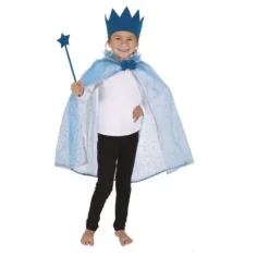 New Set Princesse Paillettes Enfant Bleu Taille Unique Theme Deco Princesse