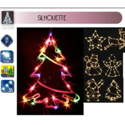 Badaboum Silhouette De Noel Lumineuse Pour F Netre Avec 35 Lampes Discount