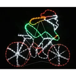 Badaboum Silhouette De Noel Lumineuse P Re Noel Sur Velo Outlet