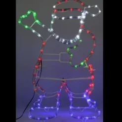 Badaboum Silhouette De Noel Lumineuse Du P Re Noel 120 Led New