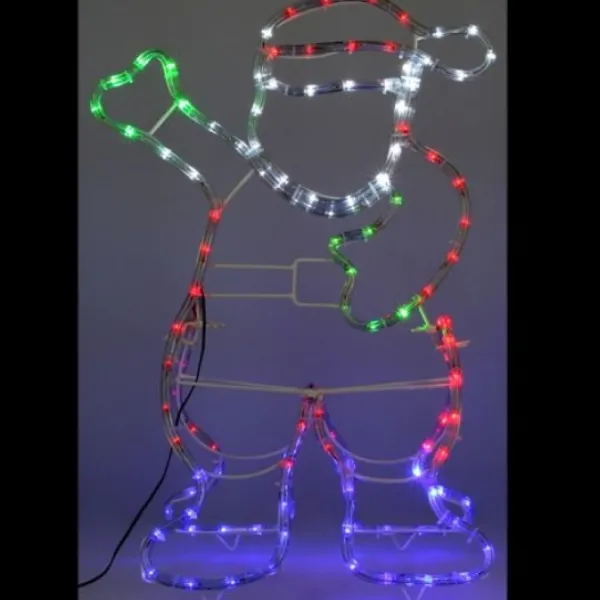 Badaboum Silhouette De Noel Lumineuse Du P Re Noel 120 Led New