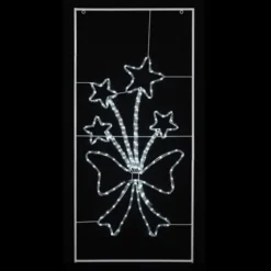 Badaboum Silhouette De Noel Noeud Papillon G Ant Avec Etoiles 168Led Blanc Froid Best