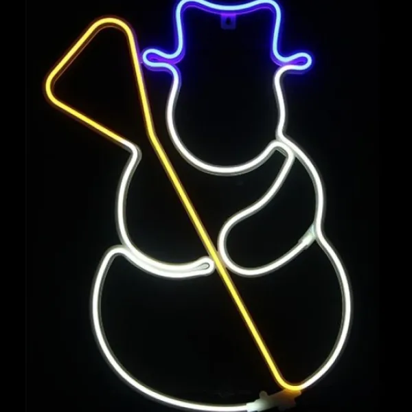 Badaboum Silhouette Lumineuse N On Du Bonhomme De Neige New