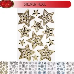 Badaboum Sticker De Noel Etoiles Flocons Pour Vitrine New