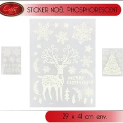 Badaboum Sticker Noel Phosphorescent 29X41Cm Clearance