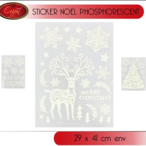 Badaboum Sticker Noel Phosphorescent 29X41Cm Clearance