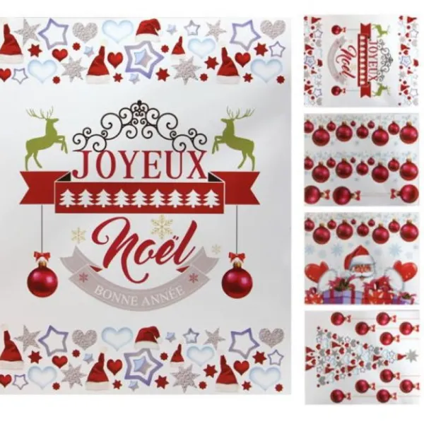 Badaboum Sticker Vitro Statique Boule De Noel Brillante Best