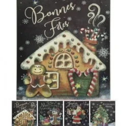 Badaboum Sticker Vitro Statique Motifs Noel Page Pleine Sale