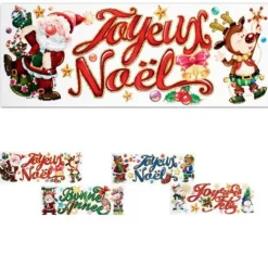 Badaboum Sticker Vitrostatique De Noel Avec Paillettes Clearance
