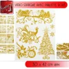 Badaboum Sticker Vitrostatique De Noel Dor Paillet Best