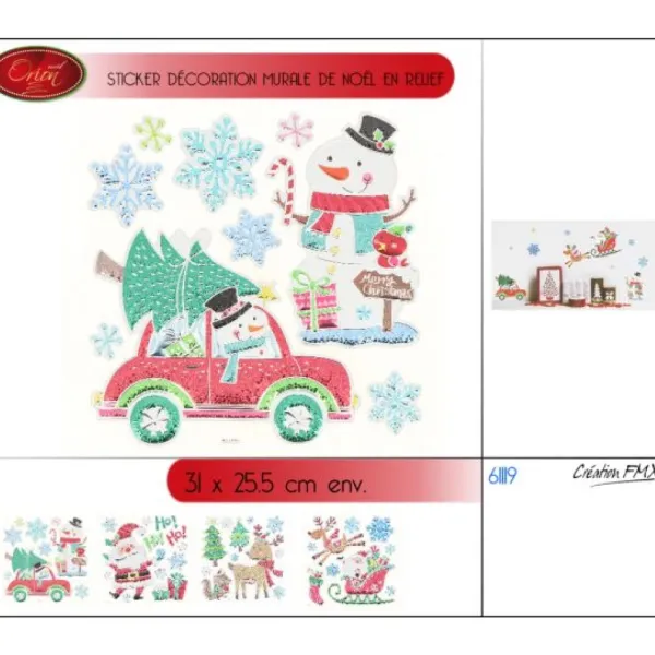Badaboum Stickers De Noel Multicolore Avec Relief Best