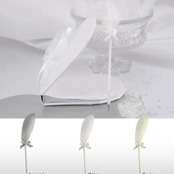 Badaboum Stylo Avec Plume Pour Livre D'Or