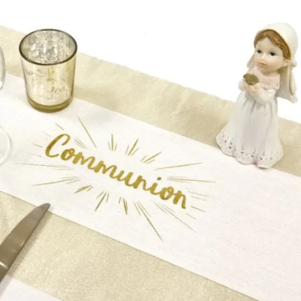 Outlet Sur Chemin De Table Communion Or Theme Communion