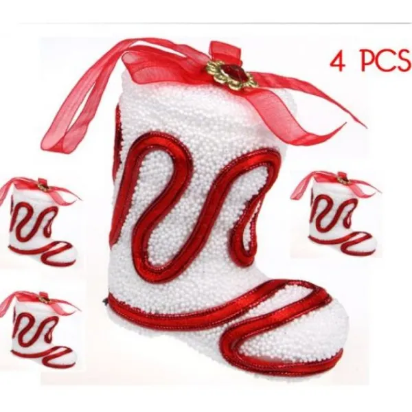 Badaboum Suspension Botte De Noel Pour Sapin De Noel X 4 Pi Ces Outlet