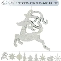 Badaboum Suspension De Noel Acrylique Paillet Discount