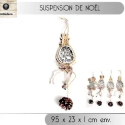 Badaboum Suspension De Noel Naturel Assorti
