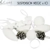 Badaboum Suspension De Noel Neige X 9 Pi Ces Sale