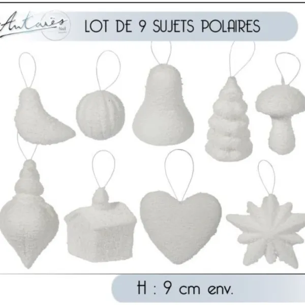 Badaboum Suspension De Noel Sujet Polaire X 9 Pi Ces Best