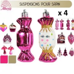 Badaboum Suspension De Sapin Noel Athena X 4 Pi Ces Hot