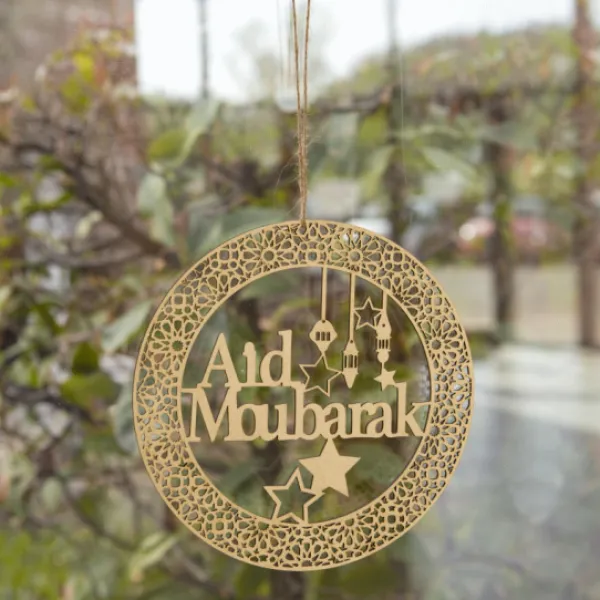 Clearance Suspension En Bois Aid Moubarak Theme Eid Mubarak & Ramadan