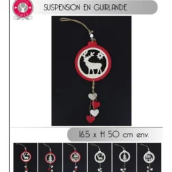 Badaboum Suspension En Guirlande De Noel Avec Coeur En Bois Online