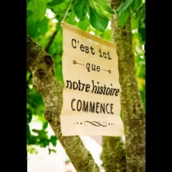 Discount Suspension Jute C'Est Ici Que Notre Histoire Commence Theme Jute