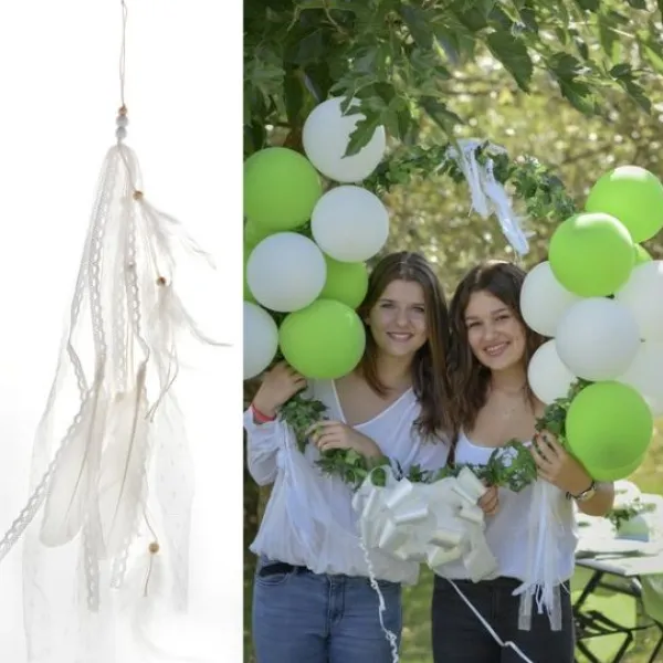 Badaboum Suspension Mariage Plume Blanche