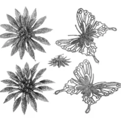 Badaboum Suspension Papillon Fleur Avec Pince Pour Sapin De Noel X 4 Pi Ces Online