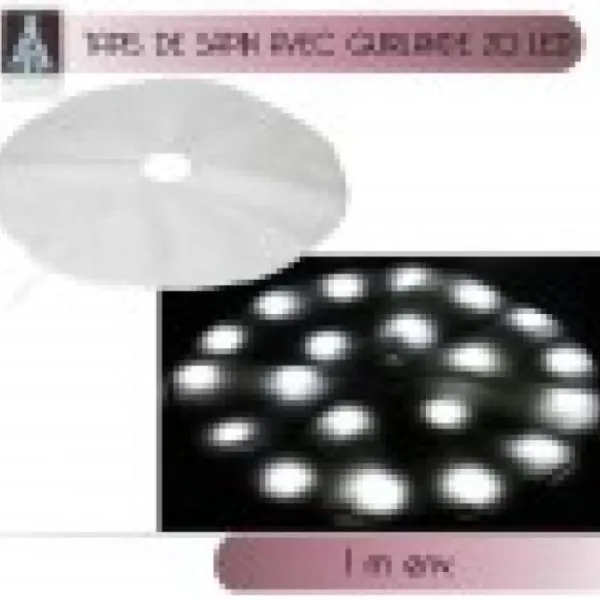 Badaboum Tapis De Sapin Lumineux 20 Led Blanc New