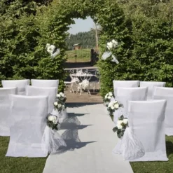 Badaboum Tapis D'Eglise Lin Blanc G Ant De 15 M Tres